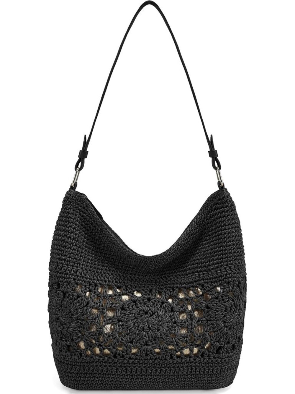 Crochet Hobo Bags for Women Woven Lightweight Boho Shoulder Purse and Handbags w